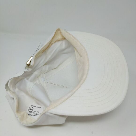 VINTAGE General Motors Hat White Strap Back Cap Trucker Patch Logo UAW GM 80s - Picture 9 of 11